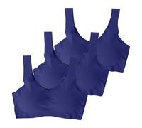 ZTFYKLIN Sujetador Deportivo Ice Gather De Talla Grande para Mujer, Correr, Yoga Y Deportes Sujetadores Marca (Blue, L) Dim Espalda Descubierta Sin Tirantes Refuerzo Lateral Multiescote