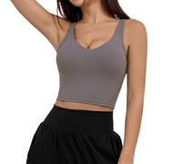 ZTFYKLIN Sujetador Deportivo Largo para Mujer, Sin Aros, Acolchado Y Sujeción Media Sujetadores Lactancia Blancos (Grey, XXL) Dim Tirantes Push Up con Aros Abierto Delante Mujer Tallas Grandes