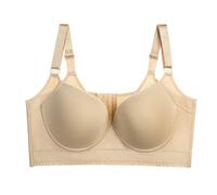 ZTFYKLIN Sujetador Deportivo Mujer Sujetadores De Soporte para Mujer, con Correa Ajustable, Total, Cómodos, Sin Aros, Inalámbricos (Beige, Au) Tirantes Adhesivo Push Up Brasieres Abierto Delante