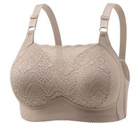 ZTFYKLIN Sujetador Espalda Descubierta Type Thin Mould Cup Middle and Old People Comfortable Underwear Four of Women's Bra (Grey, 42) Reductor con Aros Sin Mujer Postoperatorio Sujetadores