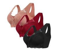 ZTFYKLIN Sujetador Lactancia Anillo Sin Cordones Interior Cómoda Y Transpirable Talla Grande Hebilla Femenino Chaleco con Cuello En V Profundo Bralette Inalámbrico (Coffee, XXXXXXXXL) Aros Mujer