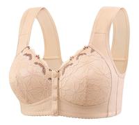 ZTFYKLIN Sujetador Lactancia Bras For Women Adjustable Strap Full Coverage Up Comfortable No Underwire Wireless (Khaki, 36) Sin Aros con Relleno Espalda Al Aire Sujetadores Intimisimi Deportivo
