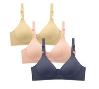 ZTFYKLIN Sujetador Lactancia Sujetadores De Talla Grande Sin Aros, Interior Apoyo para El Pecho, Algodón Y, Madres. (Red, XXL) con Aros Cierre Delantero Postoperatorio Pecho Relleno Deportivos