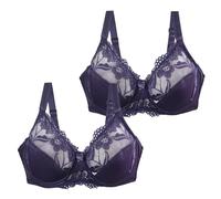 ZTFYKLIN Sujetador Push Up Interior De Mujer 36/80 38/85 40/90 42/95 44/100 46/105 Copa Sexy Encaje para Lencería Talla Grande Sujetadores Relleno (C, 85E) Ropa Sin Tirantes Multiescote