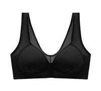 ZTFYKLIN Sujetador Reductor Deportivo Transpirable con Botones De Copa para Mujer Sin Anillo (Black, 36) Aros Sujetadores Lactancia Reductores Espalda Al Aire Dim Despues Operacion Bandeau Nina