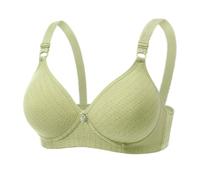 ZTFYKLIN Sujetador Reductor Sin con Escote En V Y Laterales para Mujer, De Algodón, Ideal Edad Mayores. (Green, B) Aros Aumentar Pecho Invisible Push Up Tirantes Relleno Espalda Descubierta