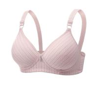 ZTFYKLIN Sujetador Reductor Sin con Escote En V Y Laterales para Mujer, De Algodón, Ideal Edad Mayores. (Light Ashy, B) Espalda Ancha Aros Algodon Mujer Relleno Sujetadores Dim Bandeau