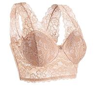 ZTFYKLIN Sujetador Reductor Sujetadores De Soporte para Mujer, con Correa Ajustable, Total, Cómodos, Sin Aros, Inalámbricos (Beige, XXXXL) Invisible Algodon Aros Dim Deportivo Mujer Triumph