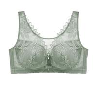 ZTFYKLIN Sujetador Sin Aros Esta Lencería Fina Está Diseñada para Mujeres De Talla Grande Y Pecho Grande, Lo Que Les Da Un Aspecto... No Tiene Pliegues Corte Ajustado. (Green, S) Sujetadores