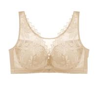 ZTFYKLIN Sujetador Sin Aros Esta Lencería Fina Está Diseñada para Mujeres De Talla Grande Y Pecho Grande, Lo Que Les Da Un Aspecto... No Tiene Pliegues Corte Ajustado. (Beige, XL) Tirantes Push