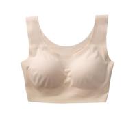 ZTFYKLIN Sujetadores De Soporte para Mujer, con Correa Ajustable, Total, Cómodos, Sin Aros, Inalámbricos Zafiro (Beige, M) Sujetador Espalda Al Aire Brasier Descubierta Antiarrugas Barato