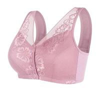 ZTFYKLIN Sujetadores De Soporte para Mujer, con Correa Ajustable, Total, Cómodos, Sin Aros, Inalámbricos Body (Pink, 46) Sujetador Deportivo Mujer Invisible Push Up Aros Broche Delantero