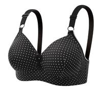 ZTFYKLIN Sujetadores De Soporte para Mujer, con Correa Ajustable, Total, Cómodos, Sin Aros, Inalámbricos H Y M (Black, S) Tirantes Sujetador Aros Reductor Multiescote Espalda Ancha Mujer Comodo