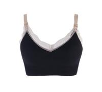 ZTFYKLIN Sujetadores Deportivos Mujer Versión Talla Grande Embarazada Antes Abrir Maternidad Deportes Mujeres Embarazadas Tubo Superior Inalámbrico Sin Sujetador Lactancia (Black, XXL) Aros Push