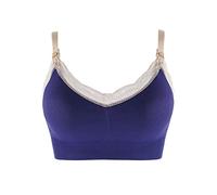 ZTFYKLIN Sujetadores Deportivos Mujer Versión Talla Grande Embarazada Antes Abrir Maternidad Deportes Mujeres Embarazadas Tubo Superior Inalámbrico Sin Sujetador Lactancia (Blue, L) Abierto