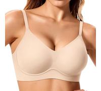 ZTFYKLIN Sujetadores Mujer De Gelatina para Mujer, Sin Aros, Tipo Camiseta, Bralettes con Soporte (Beige, XXXL) Sujetador Aros Push Up Reductores por Delante Tirantes Tanga Comestible Nina 9