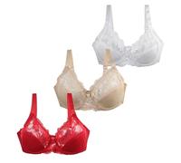 ZTFYKLIN Sujetadores Sin Aros Interior De Mujer 36/80 38/85 40/90 42/95 44/100 46/105 Sujetador Copa Sexy Encaje para Lencería Talla Grande Lactancia (G, 105D) Push Up Espalda Descubierta Solo