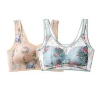 ZTFYKLIN Sujetadores Soporte para Mujer, con Correa Ajustable, Total, Cómodos, Sin Aros, Inalámbricos Postoperatorio (Light Blue, L) Sujetador Reductor Aros Aumentar Pecho Broche Delantero