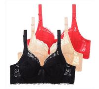 ZTFYKLIN Sujetadores Soporte para Mujer, con Correa Ajustable, Total, Cómodos, Sin Aros, Inalámbricos Transparente (Wine, 42/95Bc) Sujetador Solo por Delante Reductor Tirantes Relleno