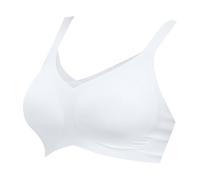 ZTFYKLIN Sujetadores Sujetador Deportivo Sin Aros, Bustier De Encaje con Escote En V, Cómodo, Copa, Tallas Grandes, Bralette Extensión (White, S) Dim Aros Relleno Grandes Mujer Alto Impacto