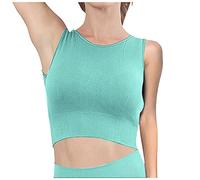 ZTFYKLIN Tops Deportivos Mujer Blusa Outdoor Running Ring Back Top Chaleco Sujetador Interior para Yoga No (Green, S) Sujetadores Reductores Sin Tirantes Relleno Aros con Postoperatorio