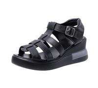 ZTFYKLIN Women Sandals Summer Shoes Adult Female Long Slipper Socks For Solid Color Casual Toe Flat Soft Indoor (Black, 41) Sandalias Romanas De Mujer Tobilleras Verano Zapatos Farmacia Azules