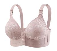 ZTFYKLIN Women's New Plus Size No Underwire Top Bra Thin Breathable Big Breasts To Show Small Beauty Back Four Sujetador Deporte (Grey, 80) Lactancia Adhesivo Pecho Grande Reductor Algodon