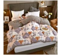 ZTGL B,180x220cm(4.0kg), Edredón Cálido para Invierno, Colcha Sherpa Súper Suave, Núcleo de Edredón Terciopelo de Cordero de Grueso, Manta de Microfibra, Edredón de Cama de Lujo