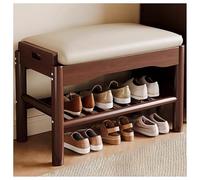 ZTGL Banco Zapatero para Entrada, Estante para Zapatos de Casa, 4-8 Pares, Mueble Zapatero con Asiento Cojín, Banqueta de Madera, Muebles Zapatera con Baldas,A,45cm