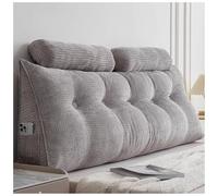 ZTGL Triangular Almohada de Lectura para Cabecero de Cama, Gran Cuña Cojín de Respaldo de Lectura, Cojín de Posicionamiento para Sofá, Almohada Apoyo de Espalda, Cubierta Extraíble A, 180 * 50 * 20cm