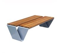 ZTHYSHOZ Banco del Parque Light Brown Large Backless Outdoor Bench for Two Leisure Park Stainless Steel
