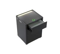 ZTHYSHOZ Caja Fuerte Mesita de Noche, Todo en uno, código Huella Digital, Caja Fuerte Inteligente, Seguridad Invisible Acero for Documentos Oficina(Negro)