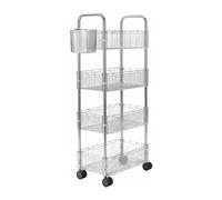 ZTHYSHOZ Carro de Servicio Carro móvil for Aperitivos y cosméticos, Estante de Almacenamiento for baño, Caja organizadora rodante(Grande)