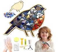 ZTIKSNYU Azulejos de mosaico de vidrio para manualidades, proyectos de arte de mosaico para adultos, decoración del hogar, kit de regalo de vidrio de mosaico creativo para niños de 8 años, piezas de
