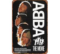 ZTLLFV ABBA: The Movie - Letrero de metal para decoración de pared, diseño de cochera y tienda de coches antiguos, cartel de estación de aceite, 8 x 12 pulgadas