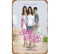 ZTLLFV Cartel de metal de Jane the Virgin para decoración de pared, letrero retro para decoración del hogar, regalos, 8 x 12 pulgadas