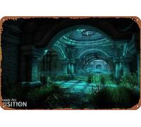 ZTLLFV Dragon Age: Inquisition Dragon Age - Póster de videojuegos, letrero de metal para decoración de pared, letrero retro para decoración del hogar, regalos, 8 x 12 pulgadas