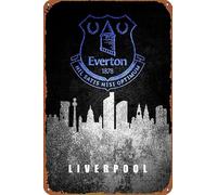 ZTLLFV Everton City Skyline - Póster de cultura física de metal para decoración de pared, letrero retro para decoración del hogar, regalos, 8 x 12 pulgadas