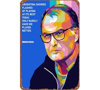 ZTLLFV Marcelo Bielsa - Cartel de metal con citas de cultura física, letrero de metal para decoración de pared, letrero retro para decoración del hogar, regalos, 8 x 12 pulgadas