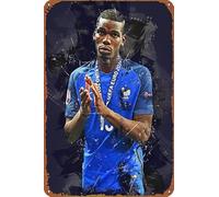 ZTLLFV Paul Pogba - Póster de cultura física de metal, letrero de estaño, decoración de pared, letrero retro para decoración del hogar, regalos, 8 x 12 pulgadas