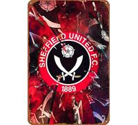 ZTLLFV Sheffield United - Póster de cultura física, letrero de metal para decoración de pared, letrero retro para decoración del hogar, regalos, 8 x 12 pulgadas