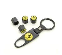 ZTLQ 4 Tapones para Válvulas de Neumáticos Ferrari F430 F12 F80 F8, Tapones Antipolvo a Prueba de Fugas para Neumáticos de Automóvil