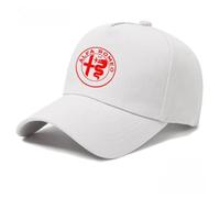 ZTLQ Ajustable Coche Gorra de Béisbol para Alfa Romeo 156,Sombrero Algodón para Unisex Béisbol,Protección UV Altamente Transpirable,Emblema del Coche Gorras y Gorros de automoción,White