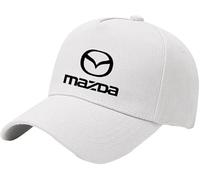 ZTLQ Ajustable Coche Gorra de Béisbol para Mazda CX-60,Sombrero Algodón para Unisex Béisbol,Protección UV Altamente Transpirable,Emblema del Coche Gorras y Gorros de automoción,White