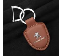 ZTLQ Llavero de Coche para Peugeot 208 207 206 2008, Llavero de Metal para Coche, Llavero para Hombres y Mujeres Robusta y Duradera Accesorios para Tus Llaves Llavero antipérdida,Brown