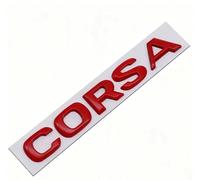 ZTLQ Pegatina con Logotipo de Coche Cromado para Opel Corsa, Calcomanía de Metal en 3D Autoadhesiva Emblema Insignia Sticker,Red