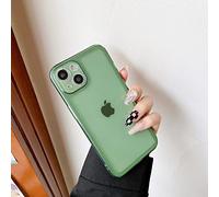ZTOFERA Caso para iPhone13 Mini,Claro De Silicona Suave Parachoques Protector Retro Color Transparente A Prueba De Golpes Caja Del Teléfono - Verde