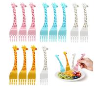 Ztolbriy 12 Tenedores Infantiles para Fruta - Divertidos Picks de Comida para Lunchbox & Fiestas | Sin BPA & Seguros