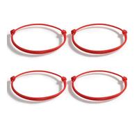 Ztolbriy 4 Pulseras Rojas Tibetanas de la Suerte - Pulsera de Protección de Hilo Rojo | Ajustable para Mujeres & Hombres | Energía Positiva & Protección