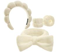 Ztomine Diademas para mujer, juego de diadema y pulsera de spa, diadema para lavarse la cara, máscara facial, maquillaje y cuidado de la piel, regalos para mujeres y adolescentes, regalos de moda